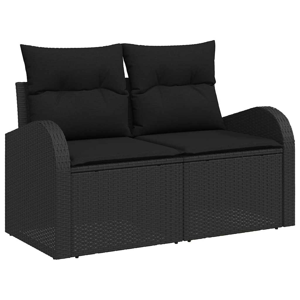 Set sofe s jastukom Crna Poli Ratan