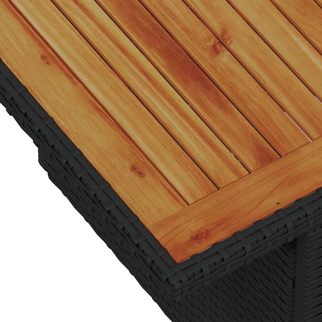 Vrtni set za objed s jastukom 8 pcs Crna i Tirkizna