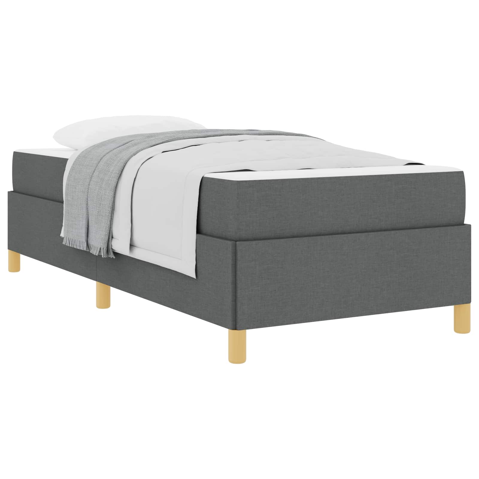Krevetna konstrukcija Tamno siva 100 x 200 cm tkanina