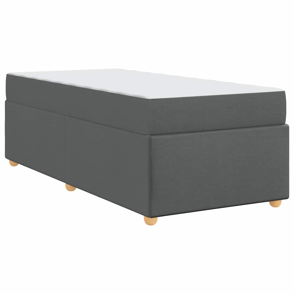 Krevetna konstrukcija Tamno siva 100 x 200 cm tkanina
