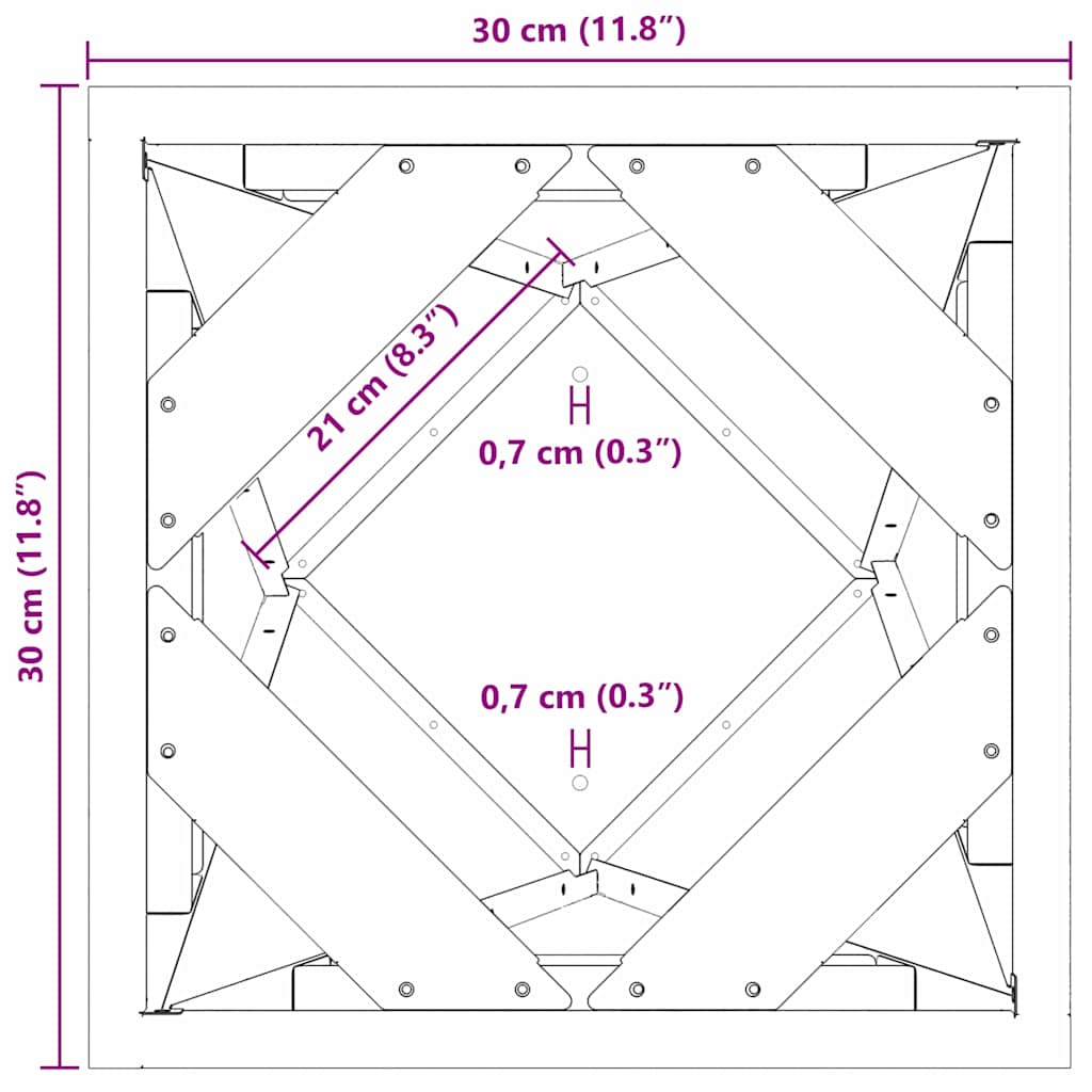 Sadilica 2 pcs Srebrno 30 x 30 x 75 cm Nehrđajući čelik