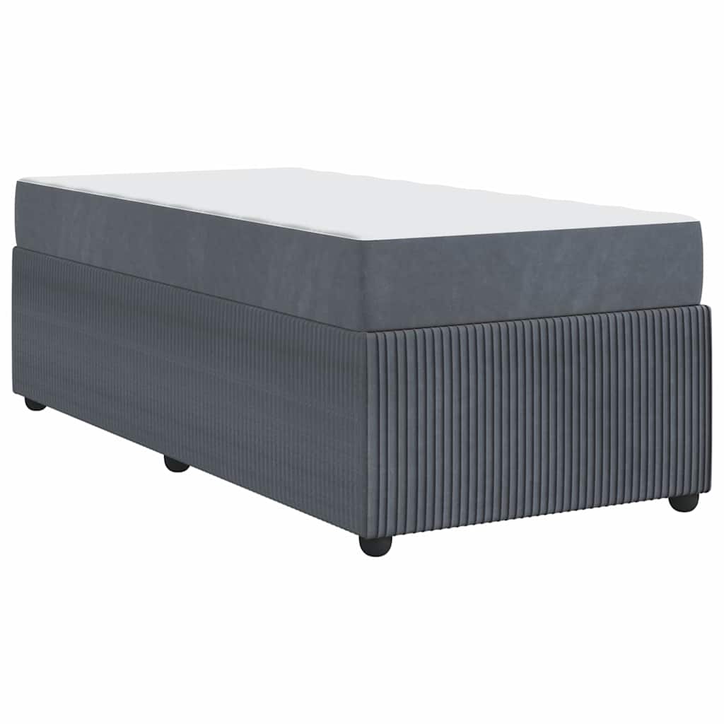 Krevetna konstrukcija Tamno siva 100 x 200 cm tkanina