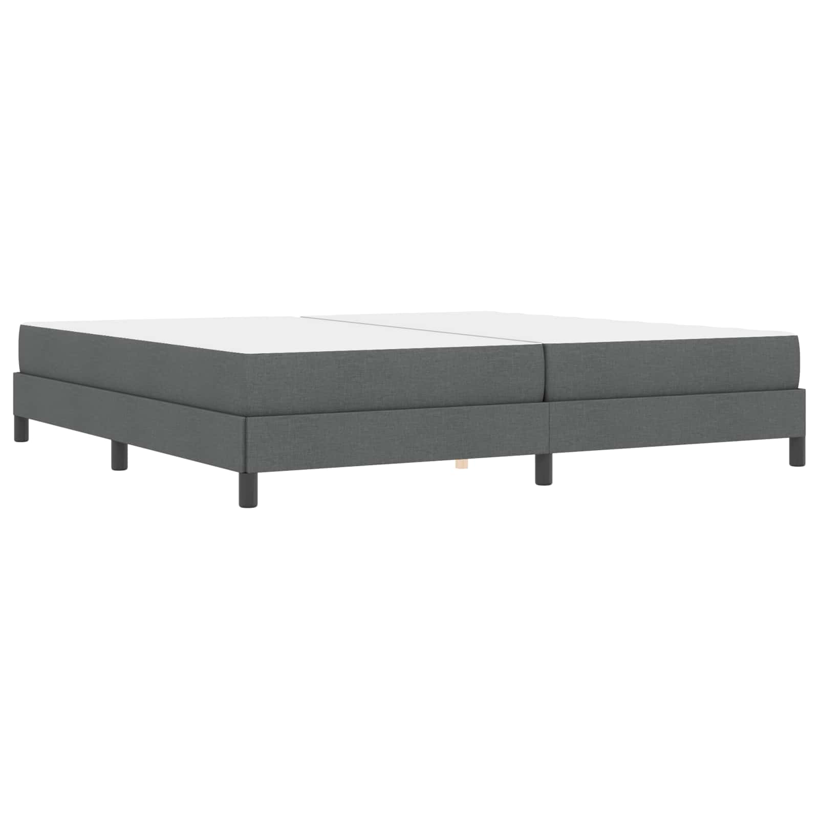 Krevet s opruga kutije Tamno siva 200 x 200 cm tkanina