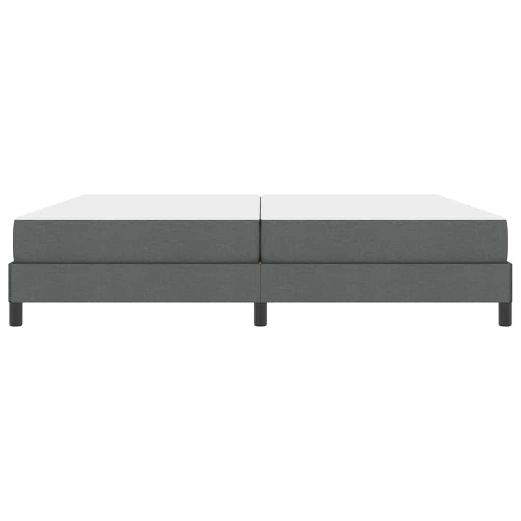 Krevet s opruga kutije Tamno siva 200 x 200 cm tkanina