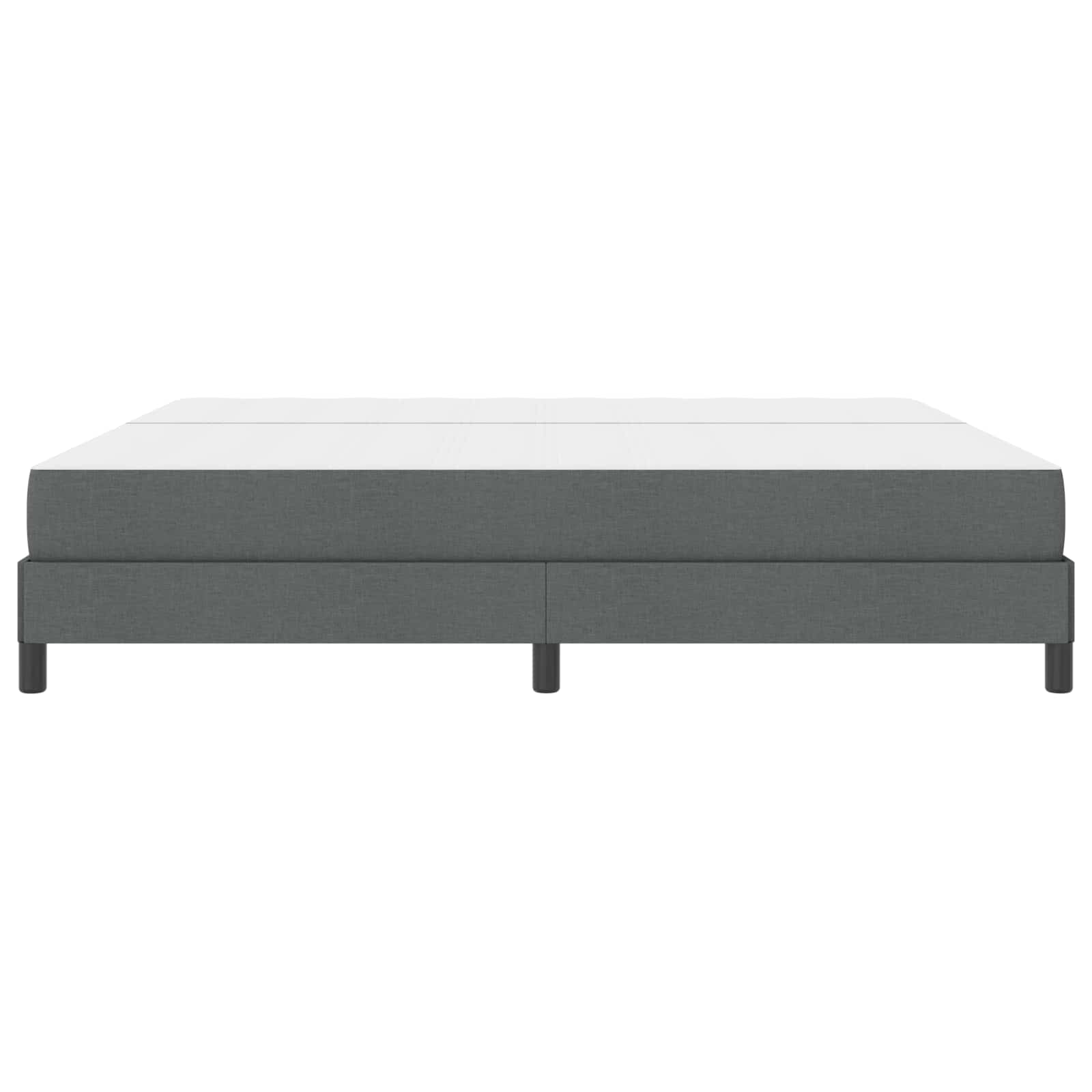 Krevet s opruga kutije Tamno siva 200 x 200 cm tkanina
