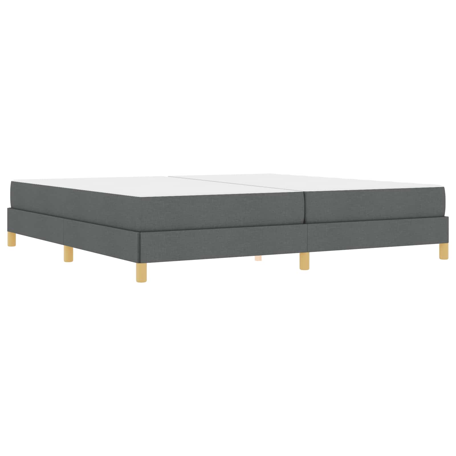 Krevet s opruga kutije Tamno siva 200 x 200 cm tkanina
