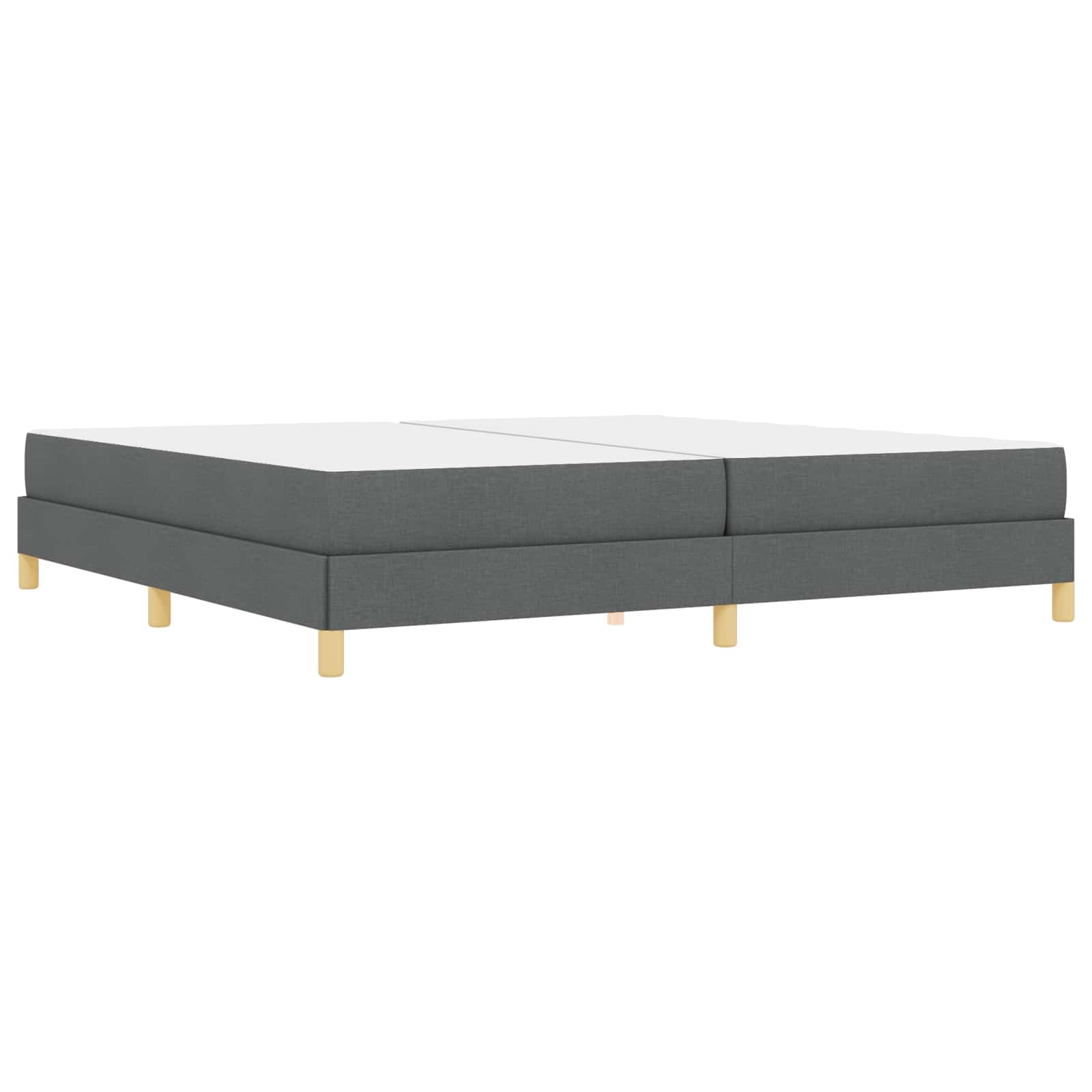 Krevet s opruga kutije Tamno siva 200 x 200 cm tkanina