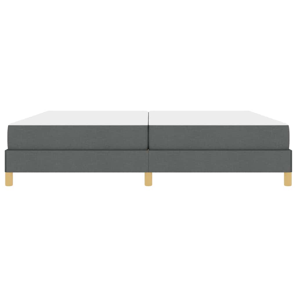 Krevet s opruga kutije Tamno siva 200 x 200 cm tkanina