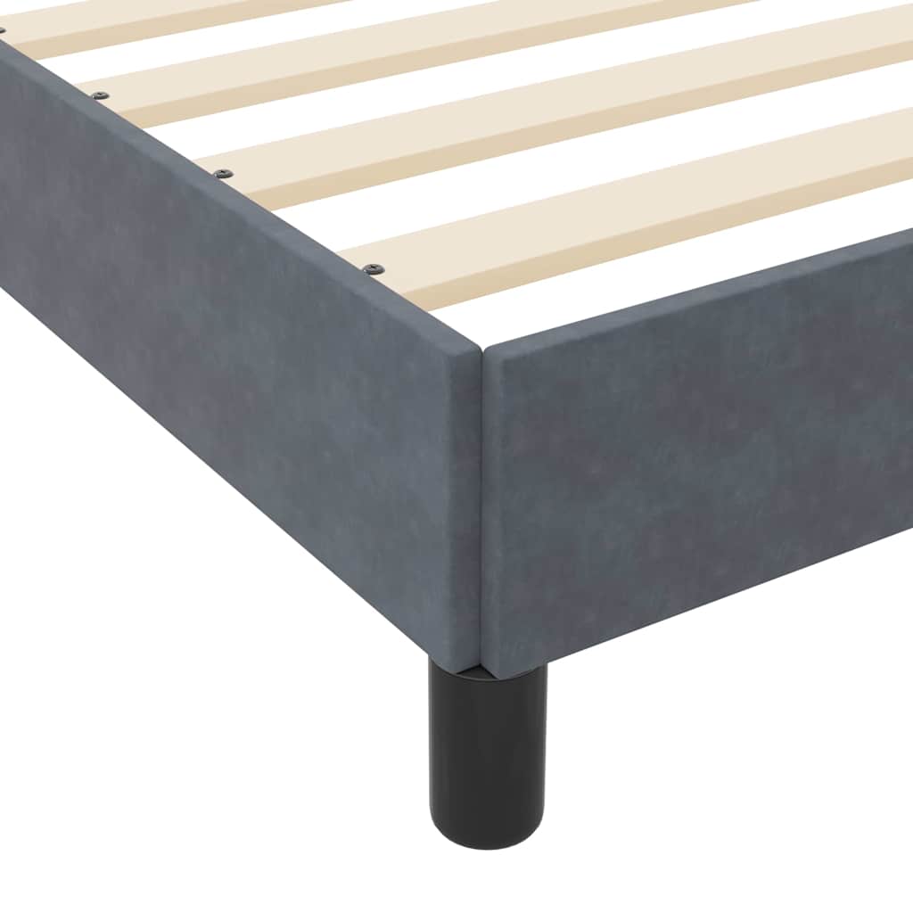 Krevet s opruga kutije Tamno siva 200 x 200 cm tkanina