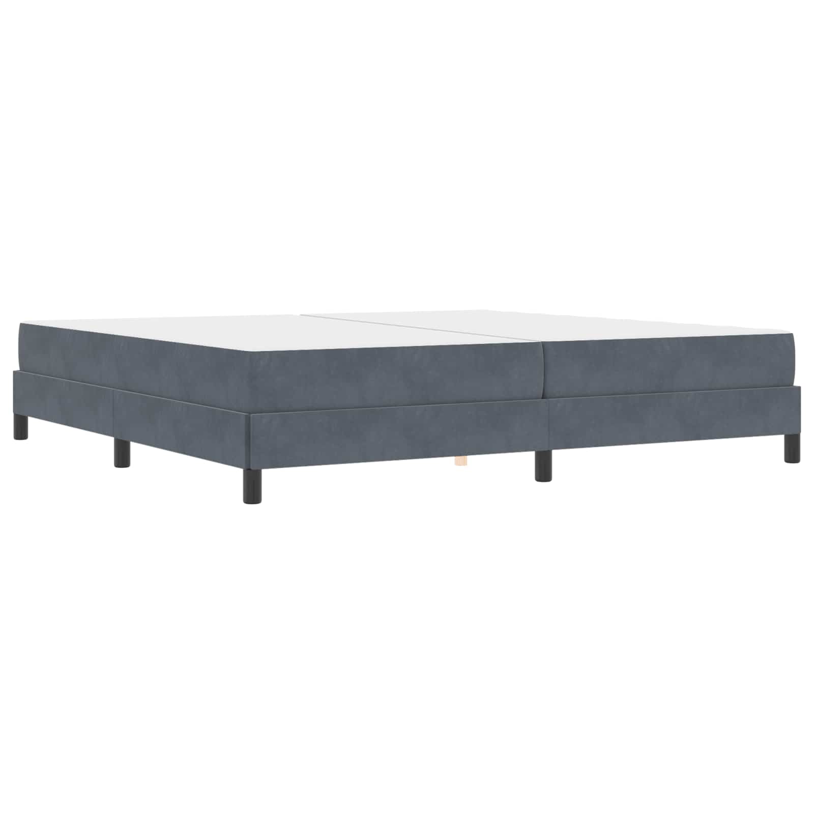 Krevet s opruga kutije Tamno siva 200 x 200 cm tkanina