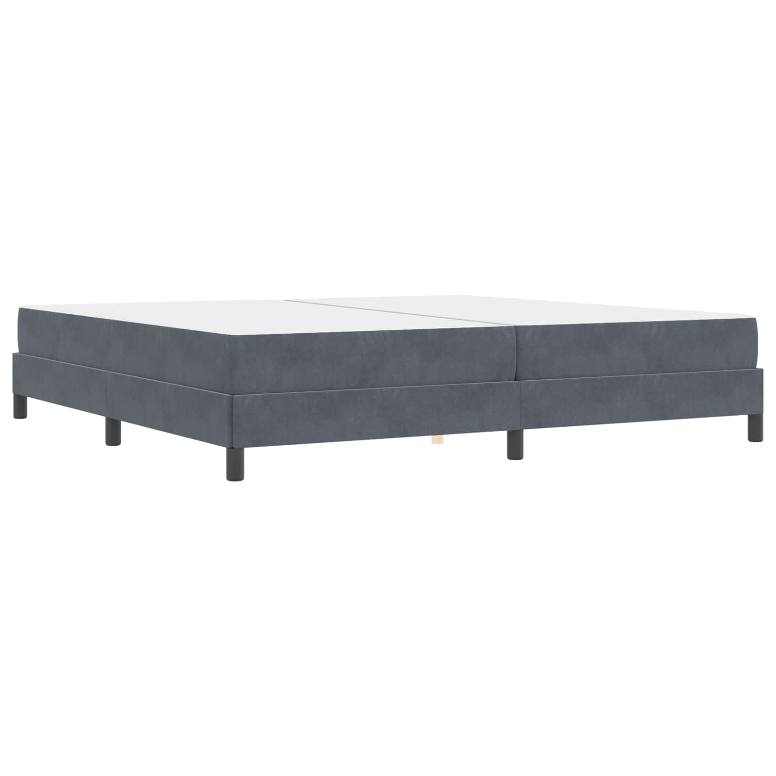 Krevet s opruga kutije Tamno siva 200 x 200 cm tkanina