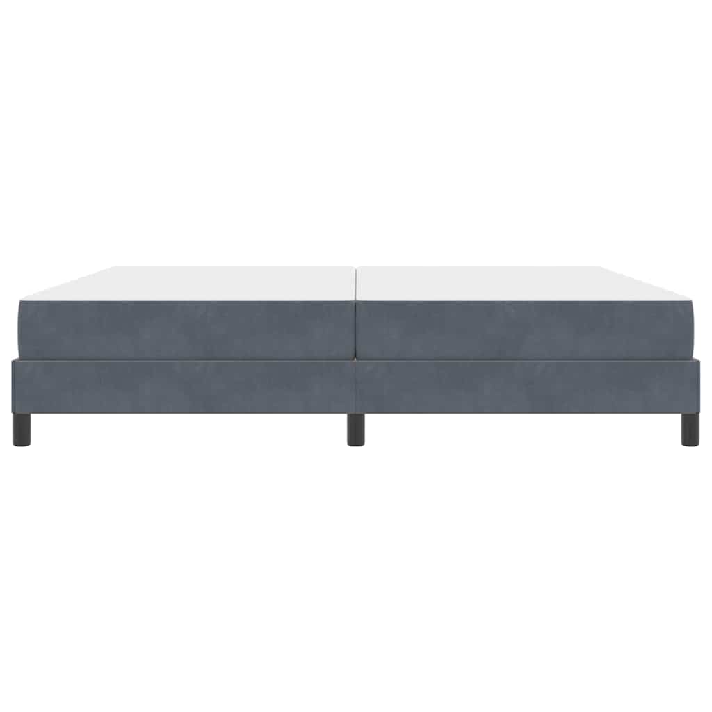 Krevet s opruga kutije Tamno siva 200 x 200 cm tkanina
