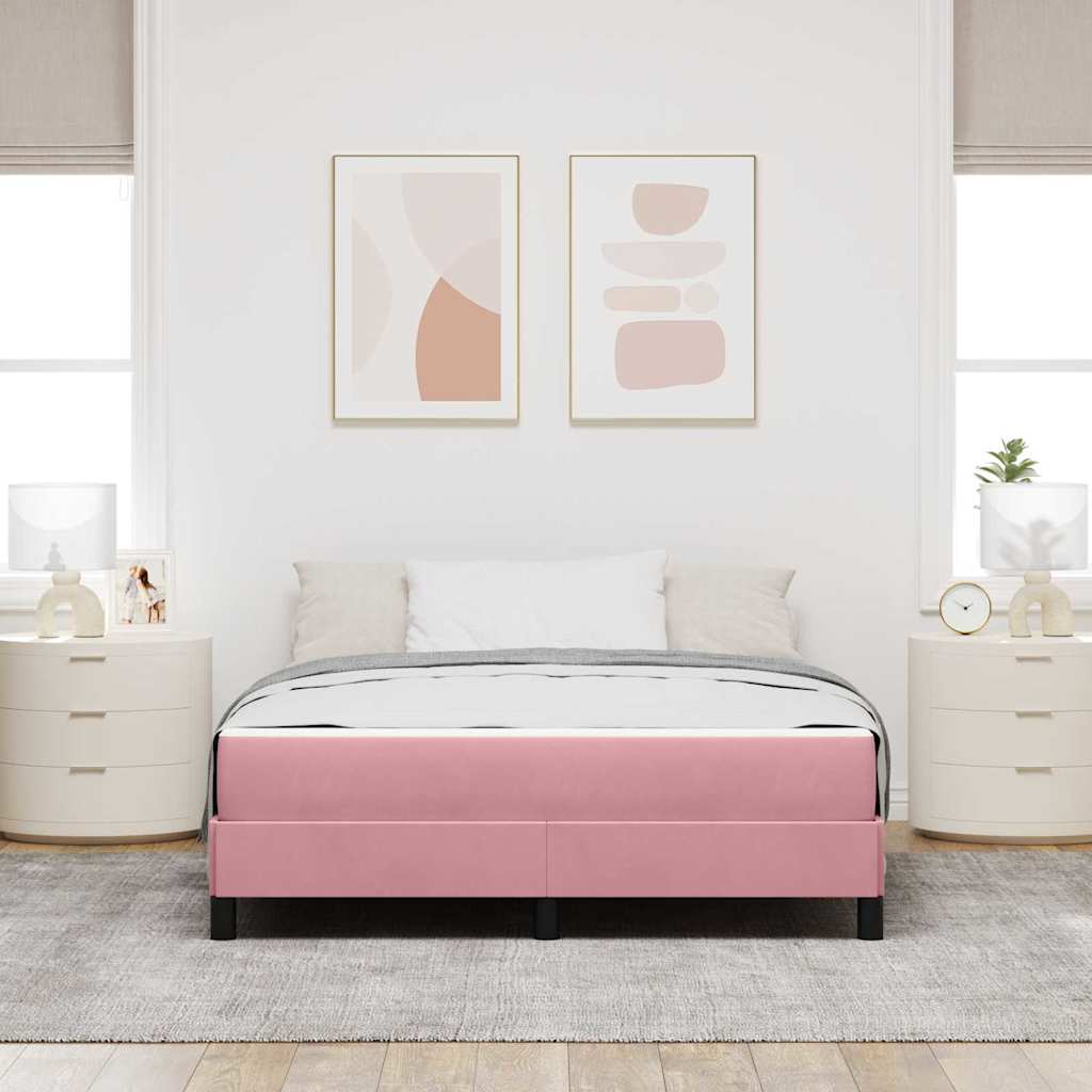 Krevet s opruga kutije Ružičasta 160 x 210 cm tkanina