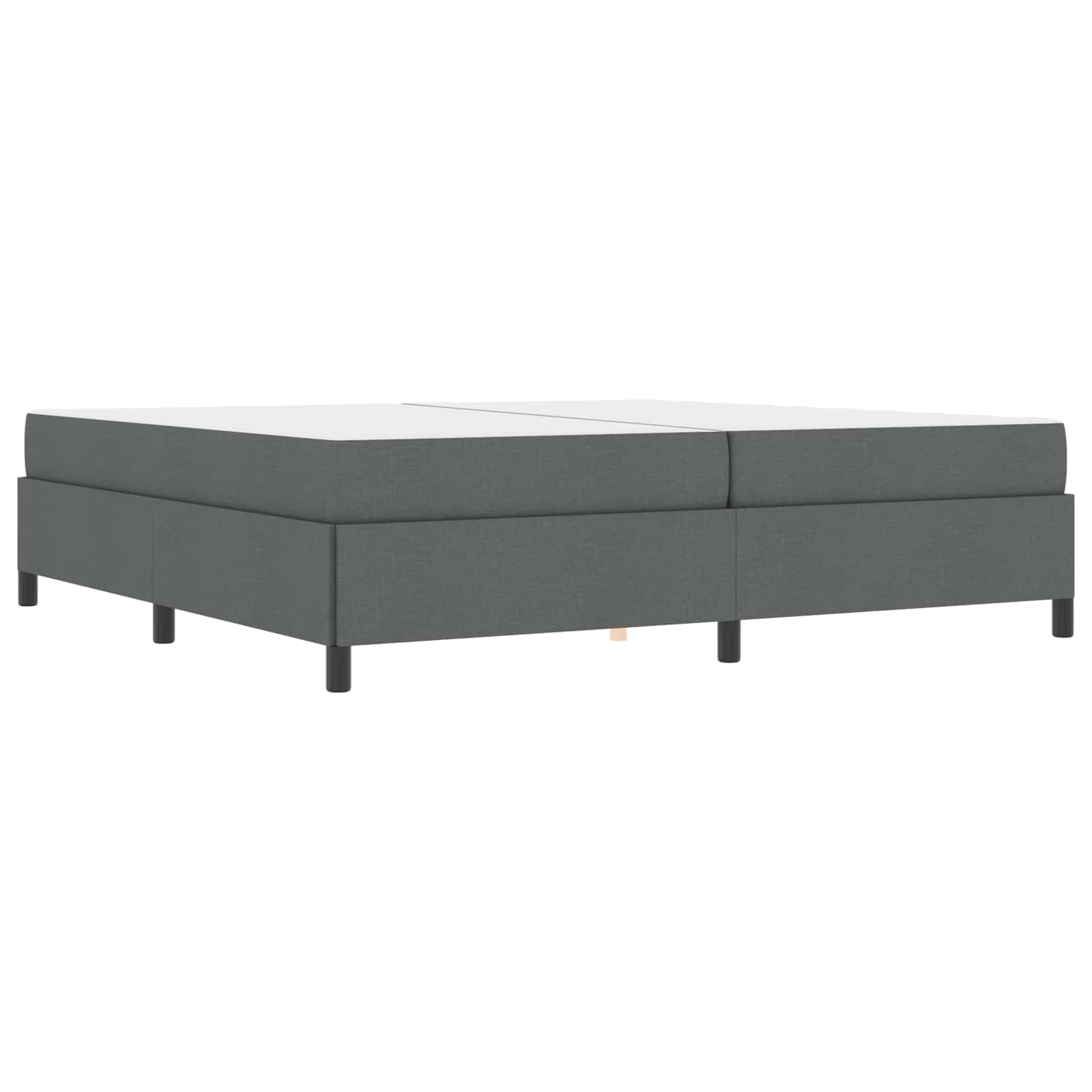 Krevet s opruga kutije Tamno siva 200 x 200 cm tkanina