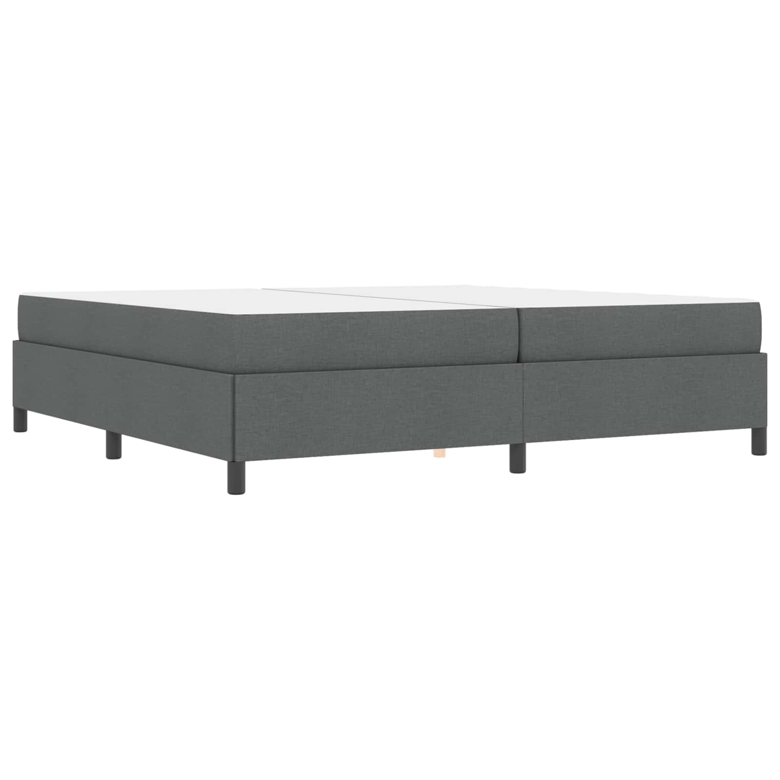 Krevet s opruga kutije Tamno siva 200 x 200 cm tkanina