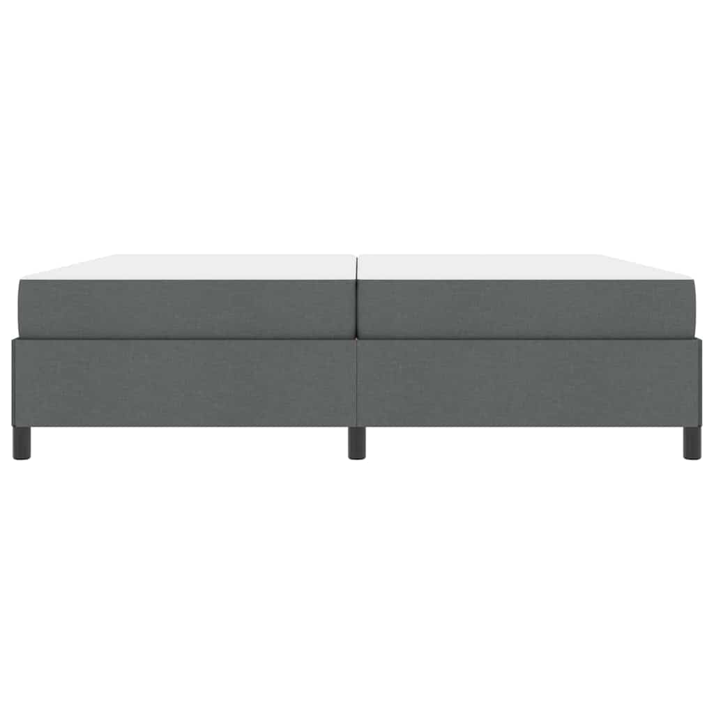Krevet s opruga kutije Tamno siva 200 x 200 cm tkanina