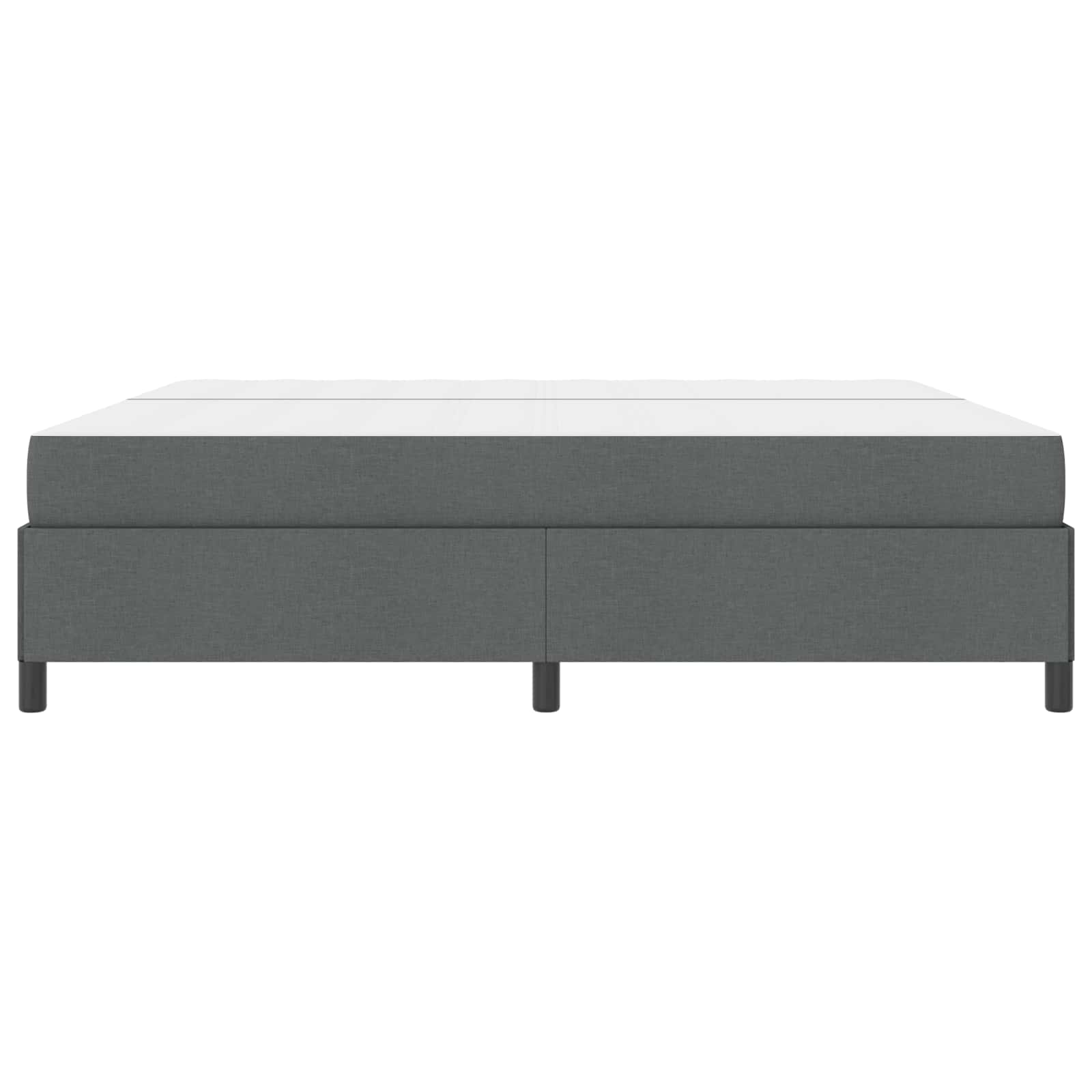 Krevet s opruga kutije Tamno siva 200 x 200 cm tkanina