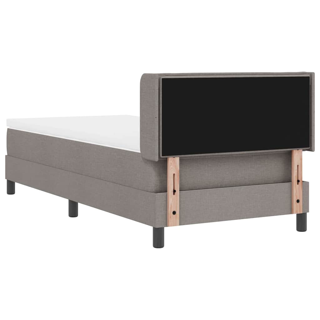 Krevet s opruga kutije Sivo-smeđa 200 x 90 cm tkanina