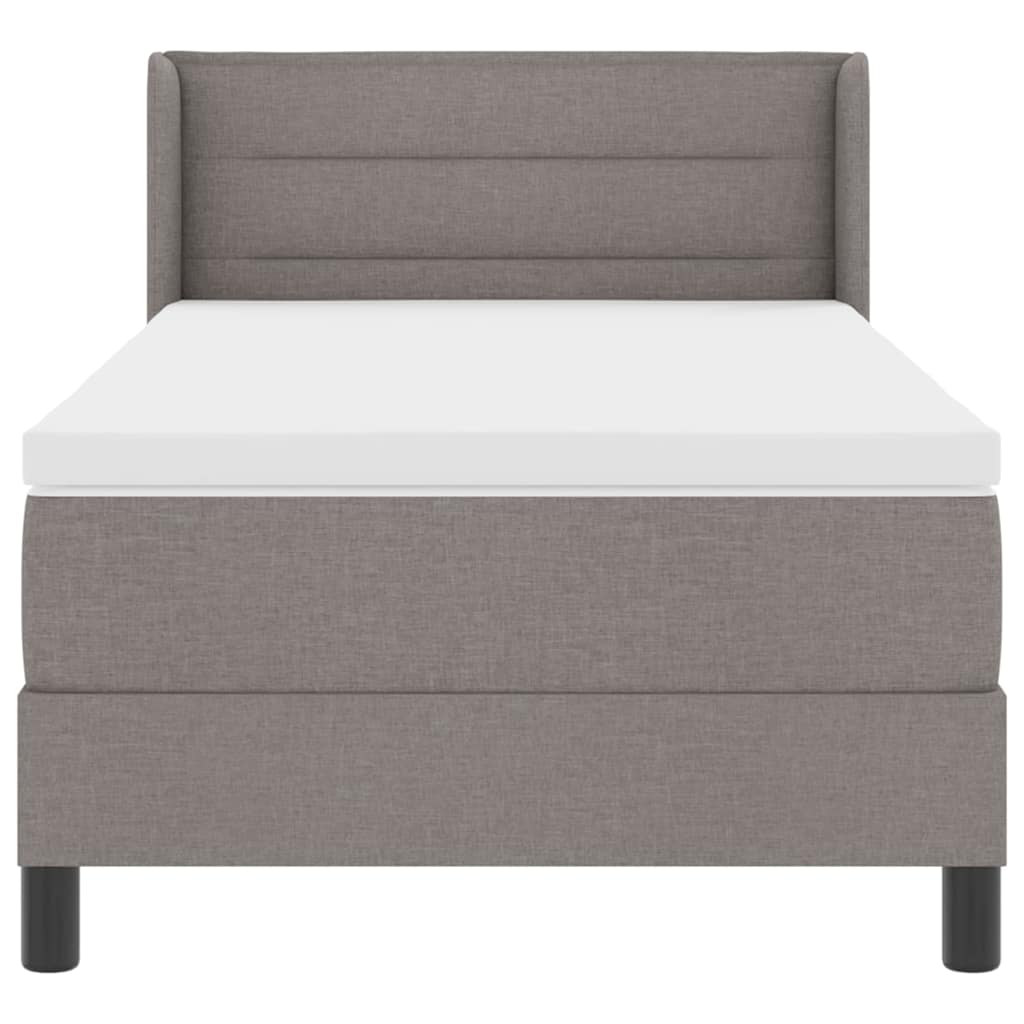 Krevet s opruga kutije Sivo-smeđa 200 x 90 cm tkanina