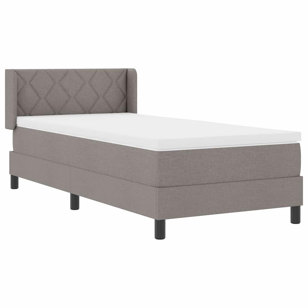Krevet s opruga kutije Sivo-smeđa 200 x 90 cm tkanina
