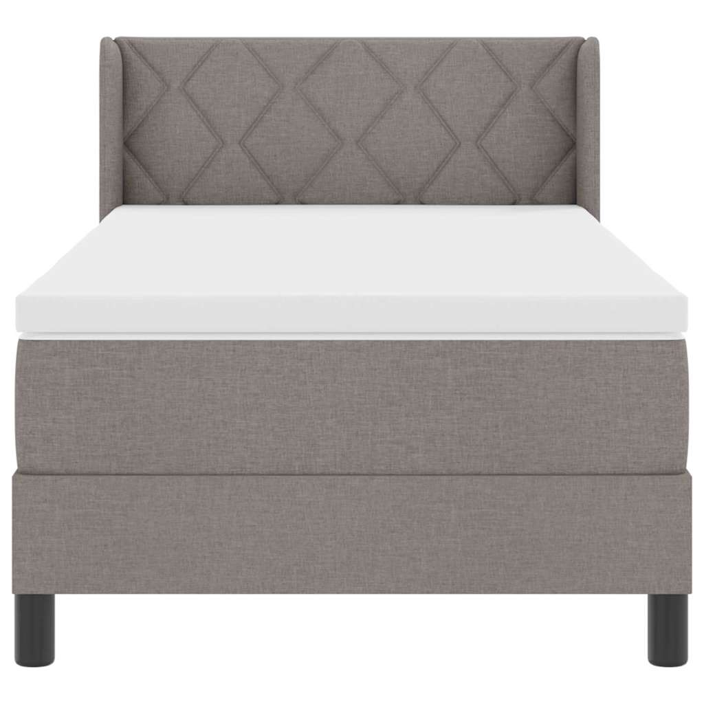 Krevet s opruga kutije Sivo-smeđa 200 x 90 cm tkanina