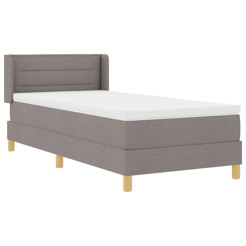 Krevet s opruga kutije Sivo-smeđa 200 x 90 cm tkanina