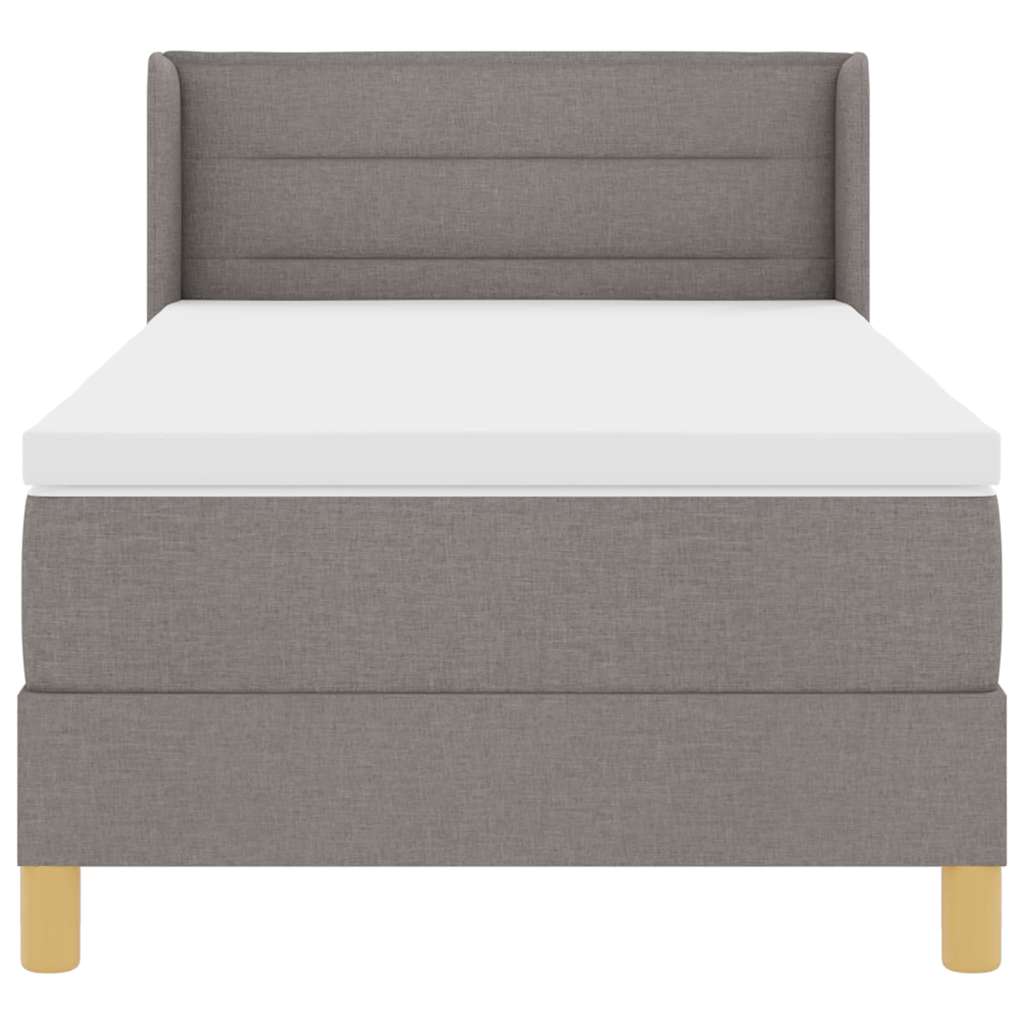 Krevet s opruga kutije Sivo-smeđa 200 x 90 cm tkanina