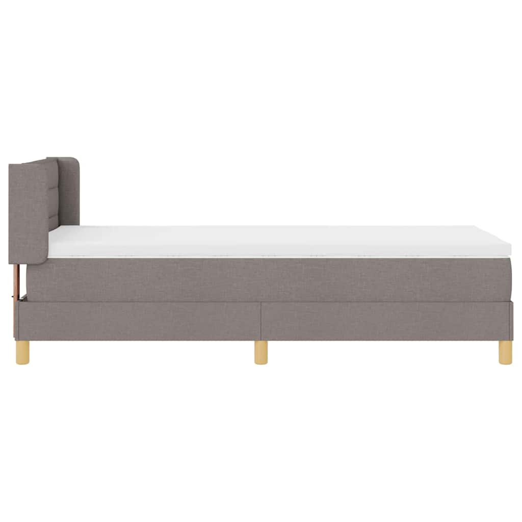Krevet s opruga kutije Sivo-smeđa 200 x 90 cm tkanina