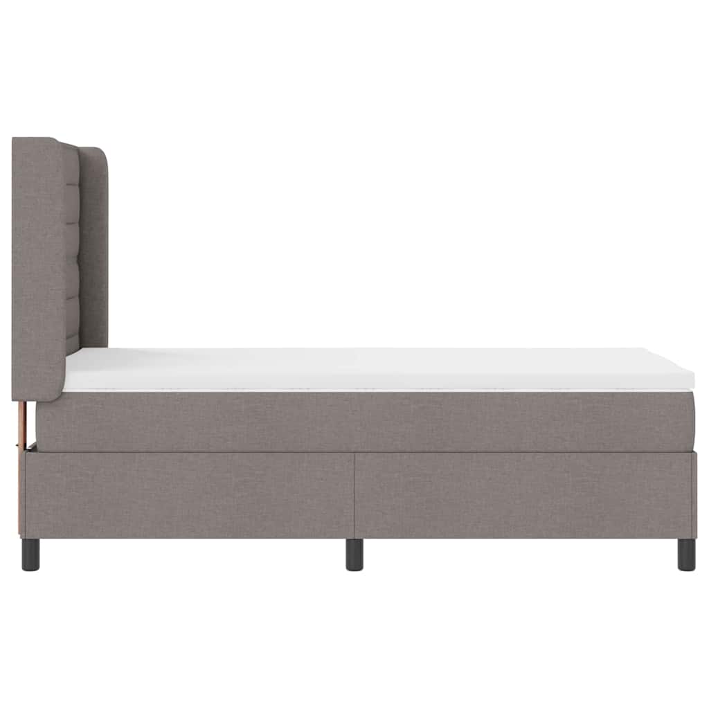 Krevet s opruga kutije Sivo-smeđa 200 x 90 cm tkanina