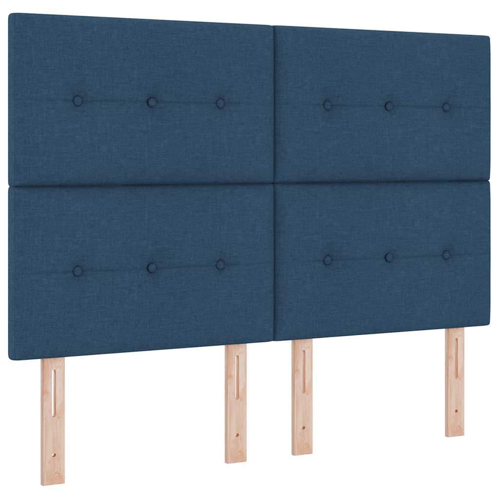 Krevet s opruga kutije s jastukom Plava 200 x 160 cm tkanina