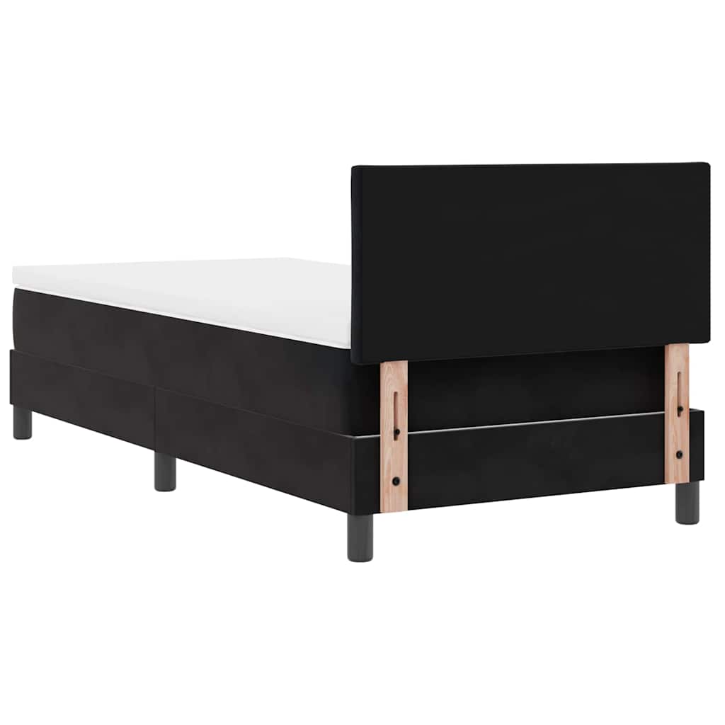 LED Box Spring Krevet s LED trakama Crna 90 x 190 cm Baršun