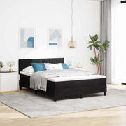 LED Box Spring Krevet s LED trakama Crna 140 x 190 cm Baršun