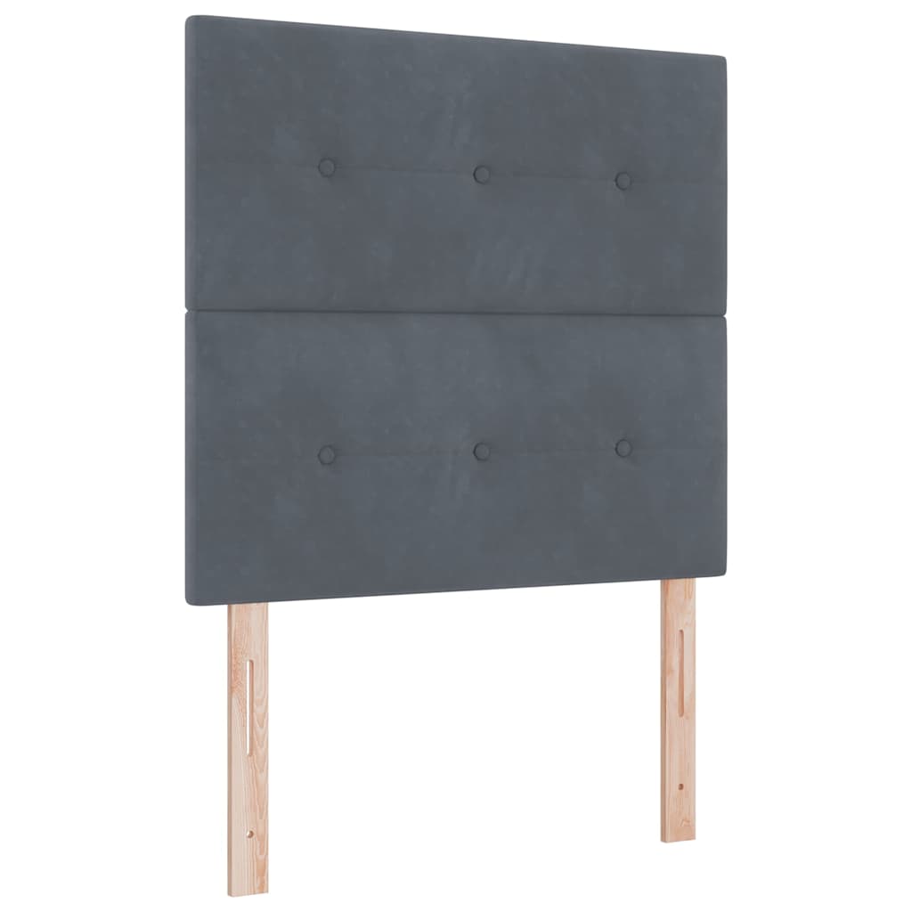 LED Box Spring Krevet Tamno siva 120 x 190 cm Baršun