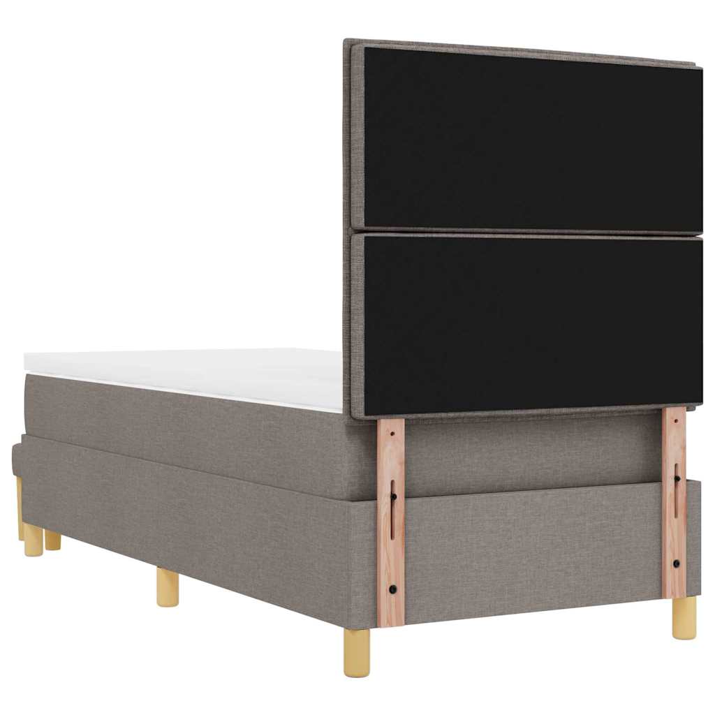 Krevet s opruga kutije Sivo-smeđa 200 x 90 cm tkanina