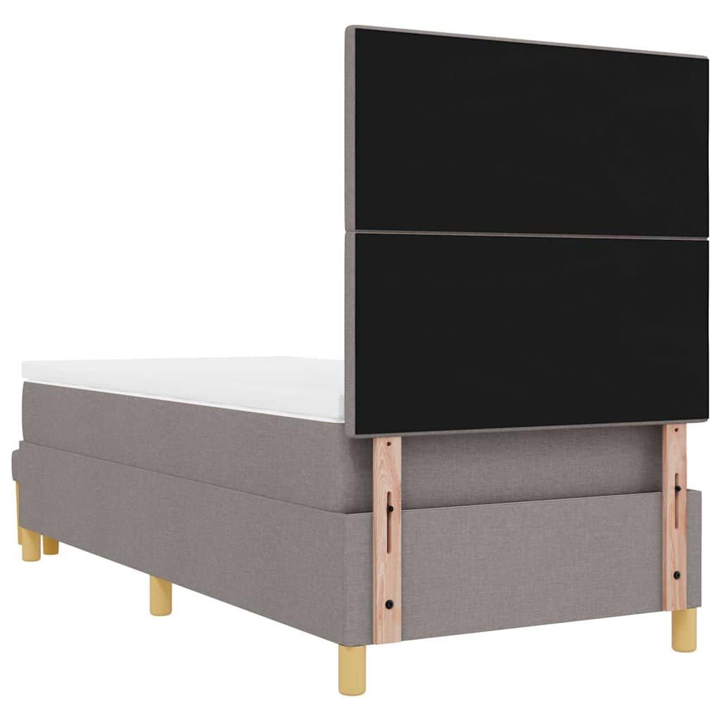 Krevet s opruga kutije Sivo-smeđa 200 x 90 cm tkanina