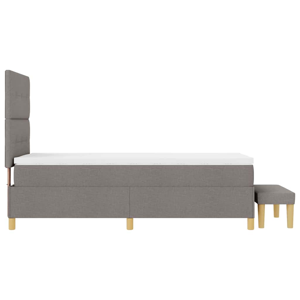 Krevet s opruga kutije Sivo-smeđa 200 x 90 cm tkanina