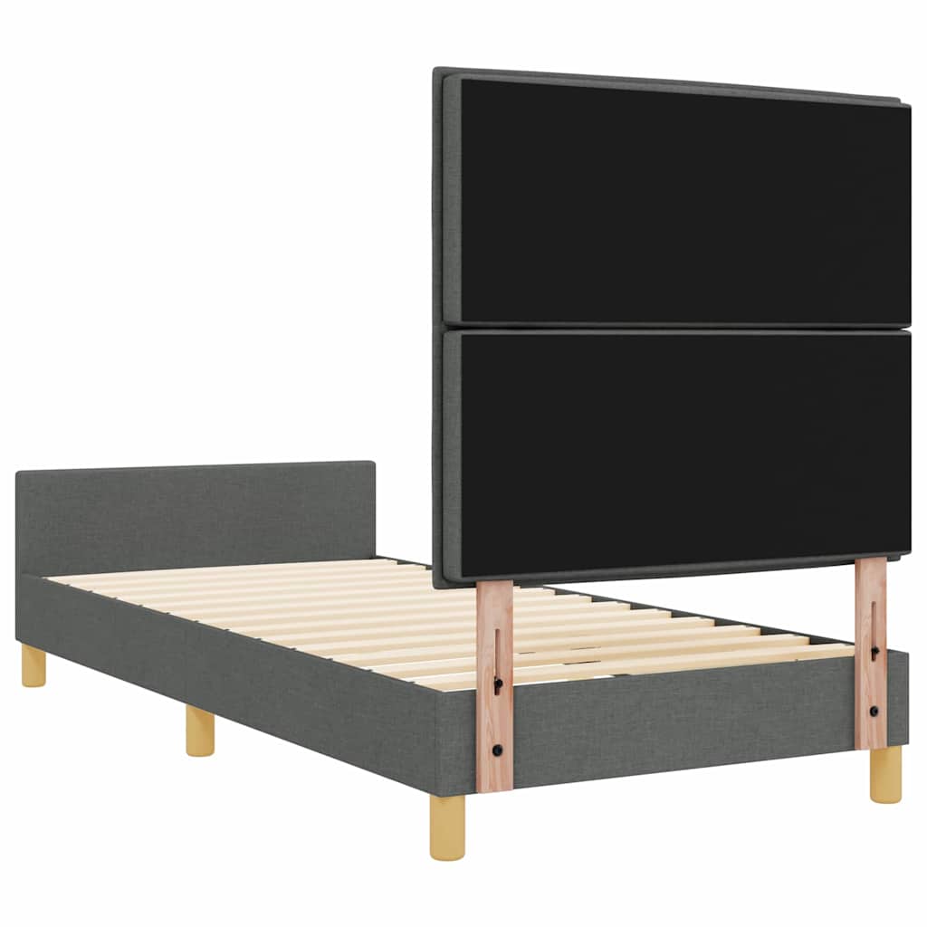 Krevetna konstrukcija Tamno siva 100 x 200 cm tkanina
