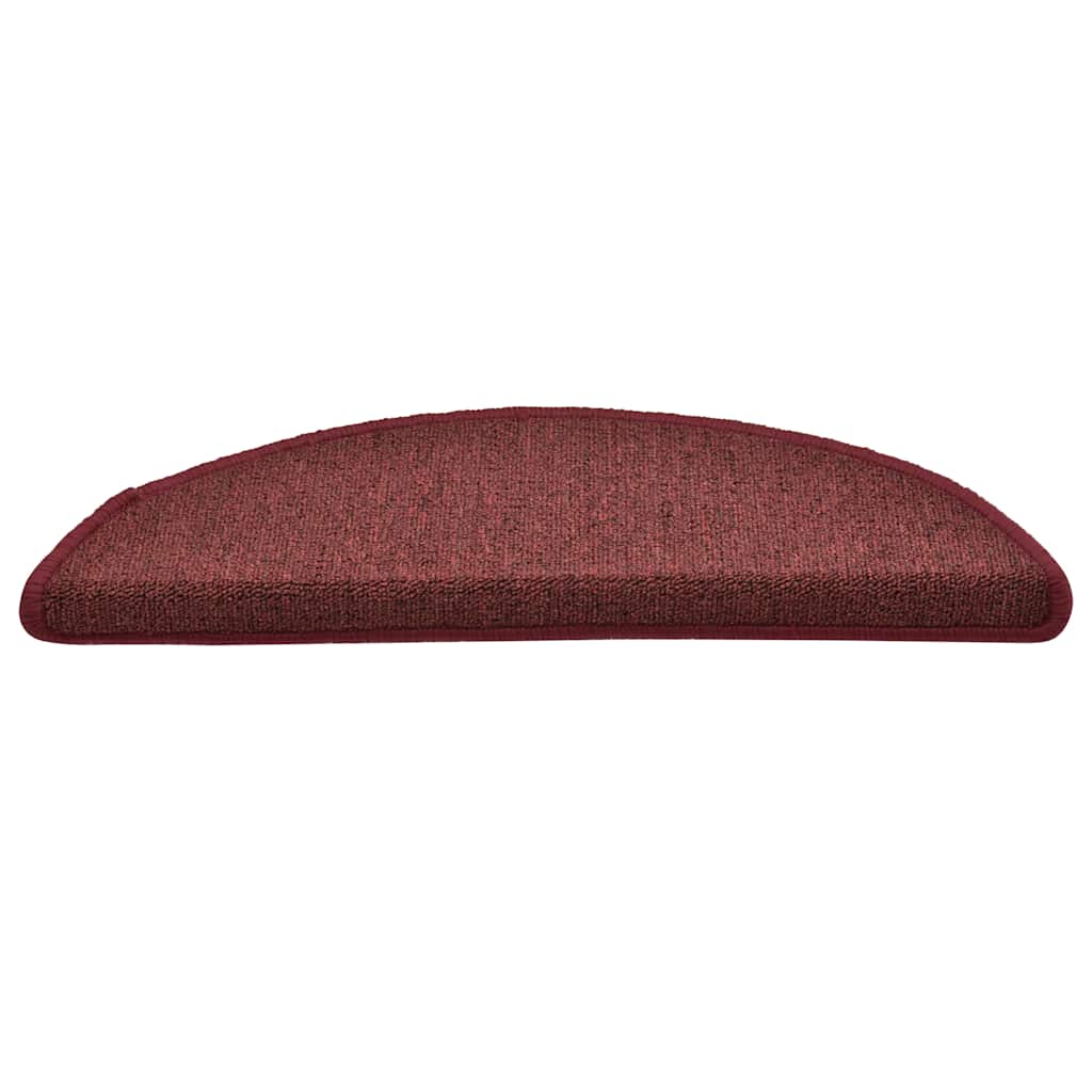 Prostirke za stepenice 30 kom 56x17x3 cm Bordo poluokrugle
