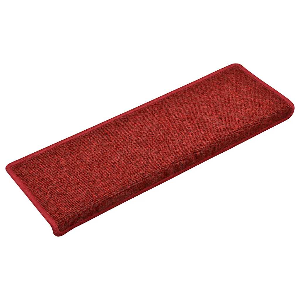 Prostirke za stepenice 30 kom 65x21x4 cm crvene pravokutni rub