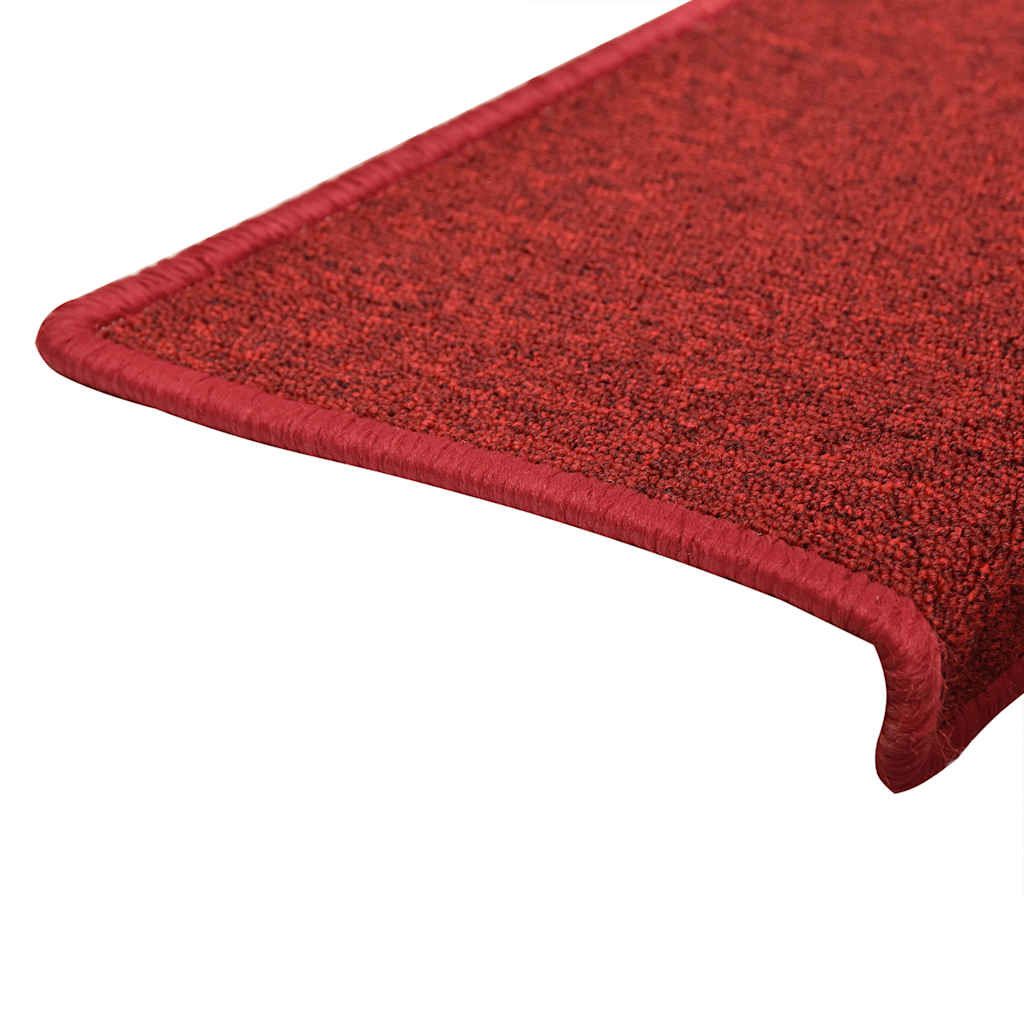 Prostirke za stepenice 30 kom 65x21x4 cm crvene pravokutni rub