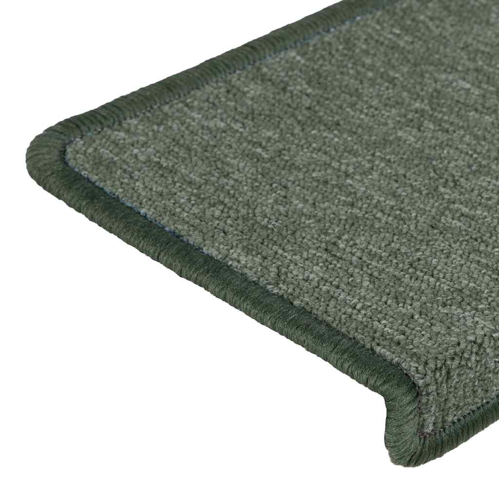 Prostirke za stepenice 30 kom 65x21x4 cm tamnozelene pravokutne rubove