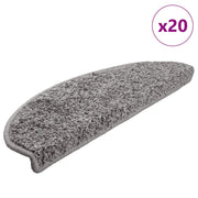Prostirke za stepenice 20 kom 65x21x4 cm sive poluokrugle velike
