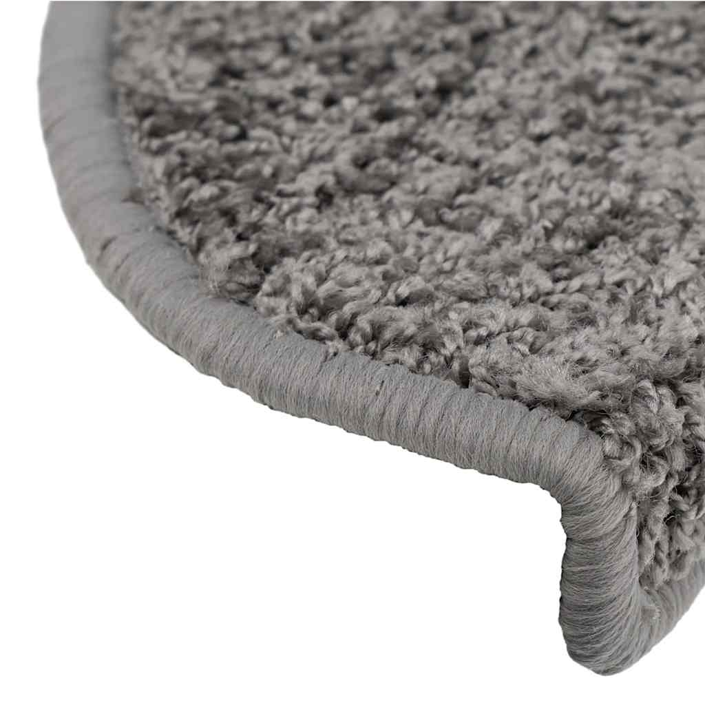 Prostirke za stepenice 20 kom 65x21x4 cm sive poluokrugle velike