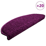 Prostirke za stepenice 20 kom 65x21x4 cm ljubičaste poluokrugle velike