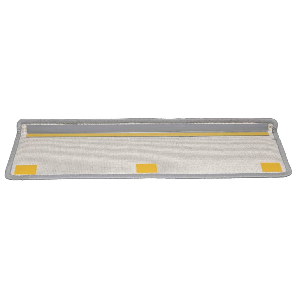 Prostirke za stepenice 20 kom 65x21x4 cm sive s pravokutnim rubom