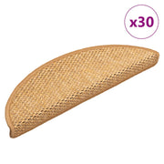 Prostirke za stepenice, samoljepljive, izgled sisala, 30 kom., 56x17x3 cm, sisal