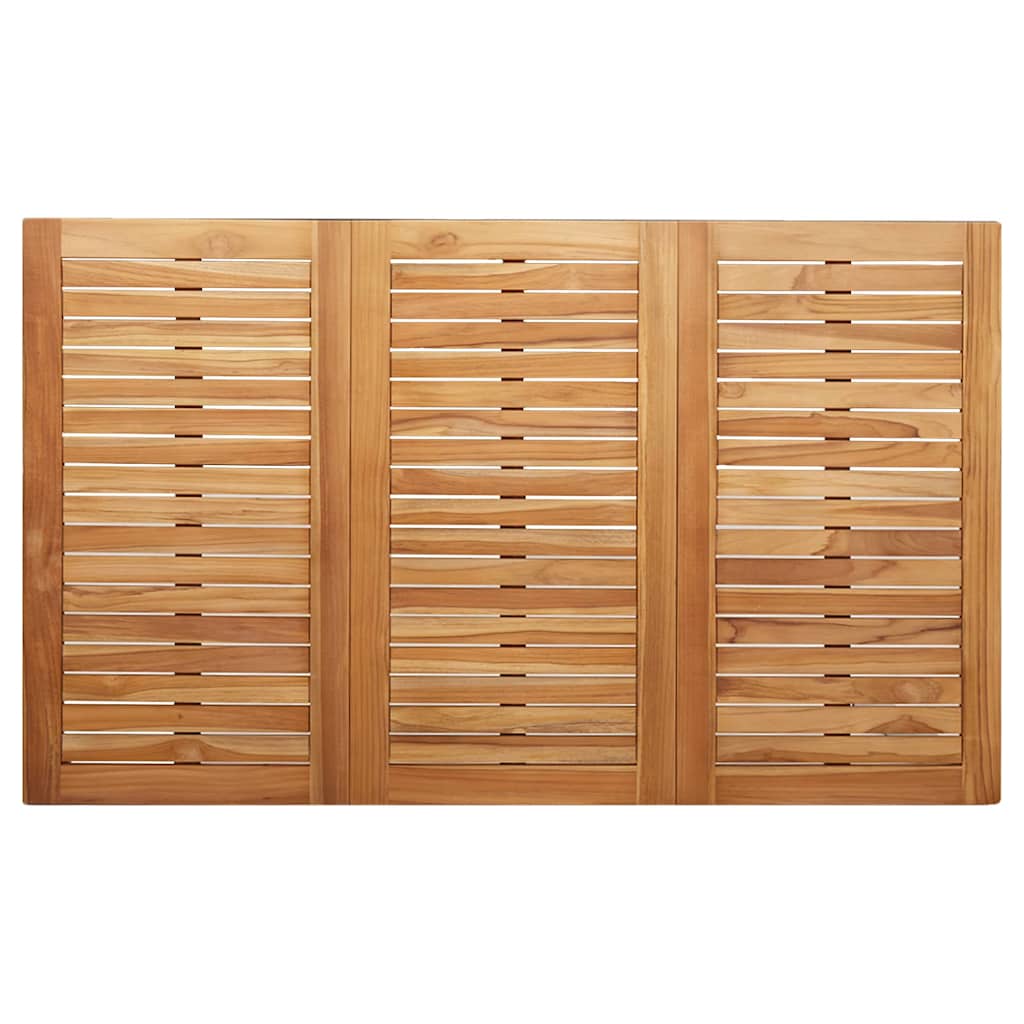 Vrtni set za objed 7 pcs Masivni teak drvo i nehrđajući čelik