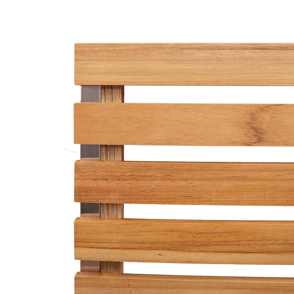 Vrtni set za objed 5 pcs Masivni teak drvo i nehrđajući čelik