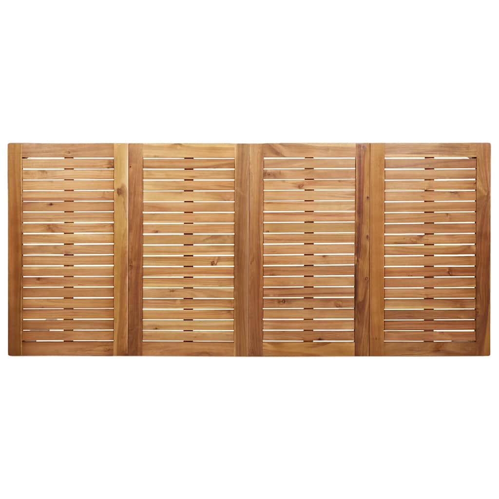 Vrtni set za objed 7 pcs Masivni teak drvo i nehrđajući čelik