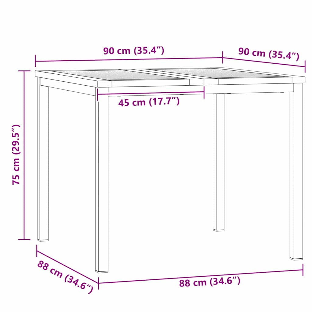 Vrtni set za objed 5 pcs Masivni teak drvo i nehrđajući čelik
